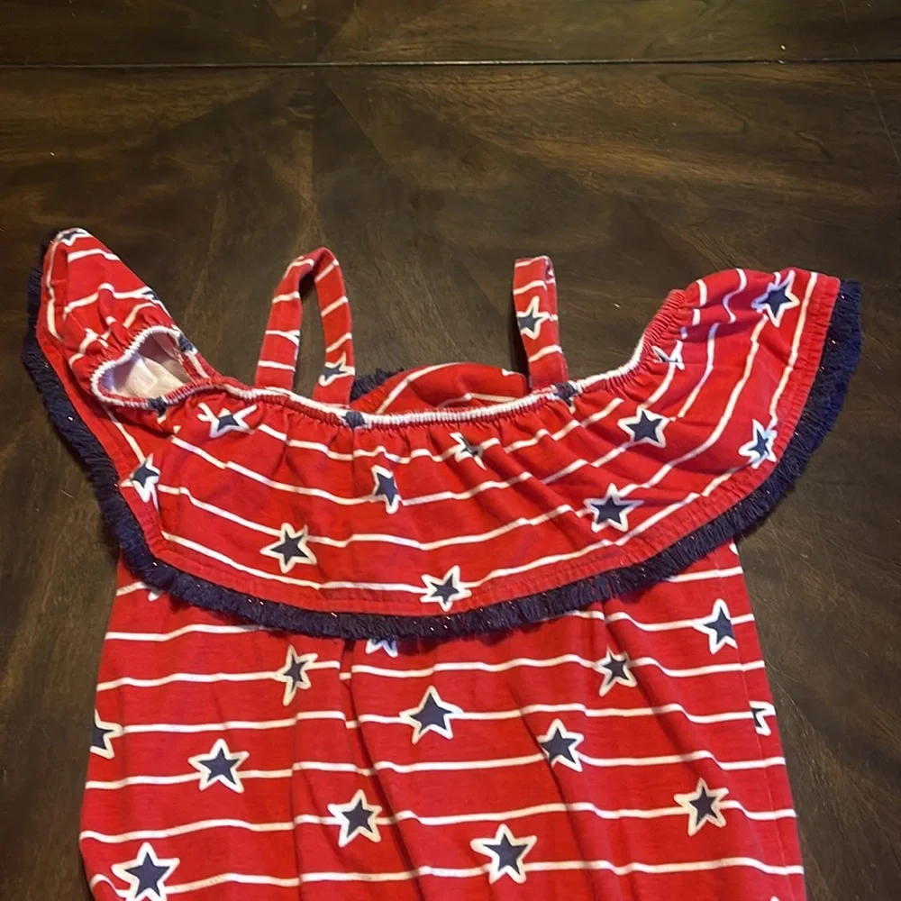 Cat & Jack‎ Girls Star Pattern Romper Size Large 10/12